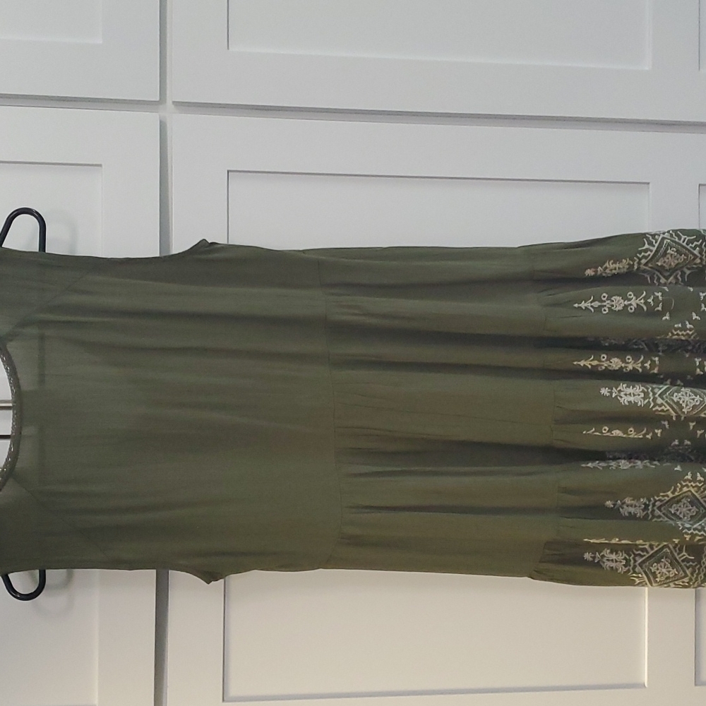 Knox Rose Olive Green dress XS - Picture 4 of 6